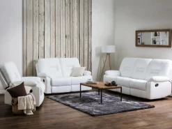 Manuel recliner sofa 3 personers BERGEN Kunstlæder Hvid