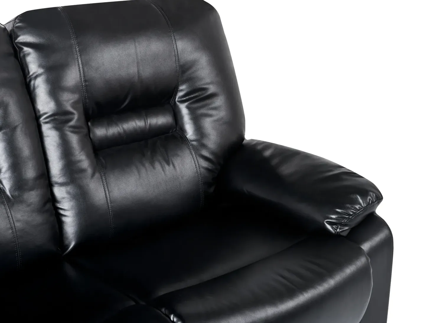Manuel recliner sofa 3 personers BERGEN Kunstlæder Sort