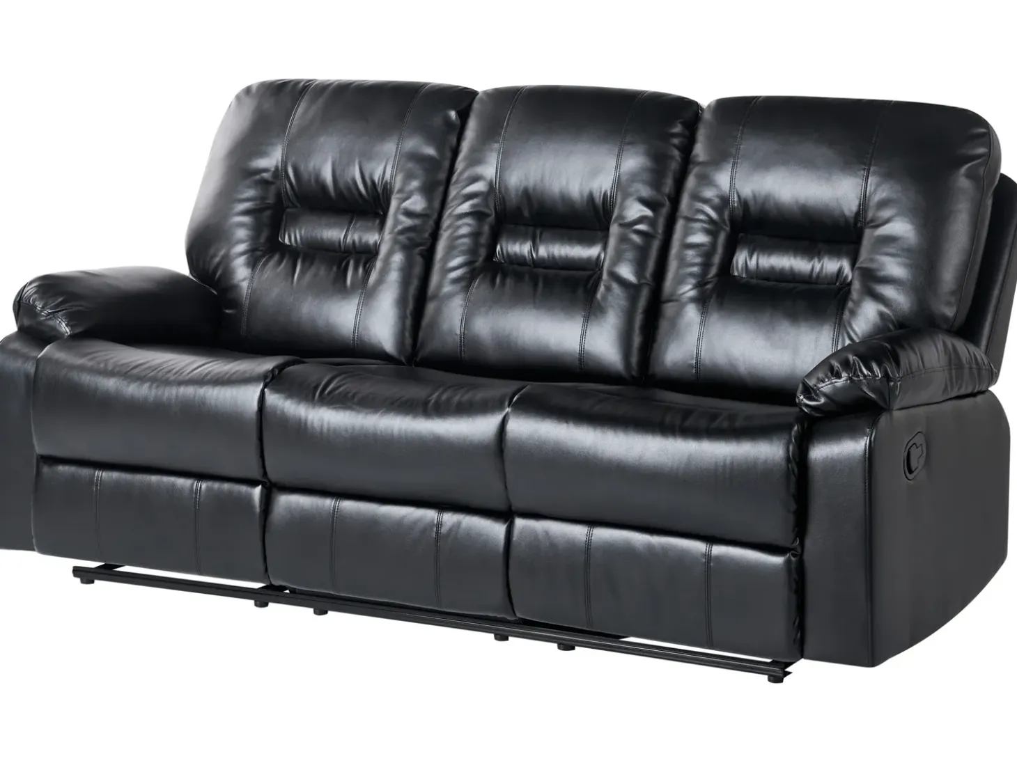 Manuel recliner sofa 3 personers BERGEN Kunstlæder Sort