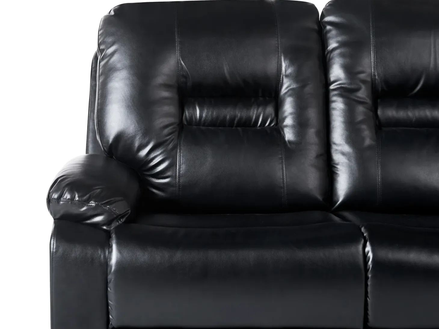 Manuel recliner sofa 3 personers BERGEN Kunstlæder Sort