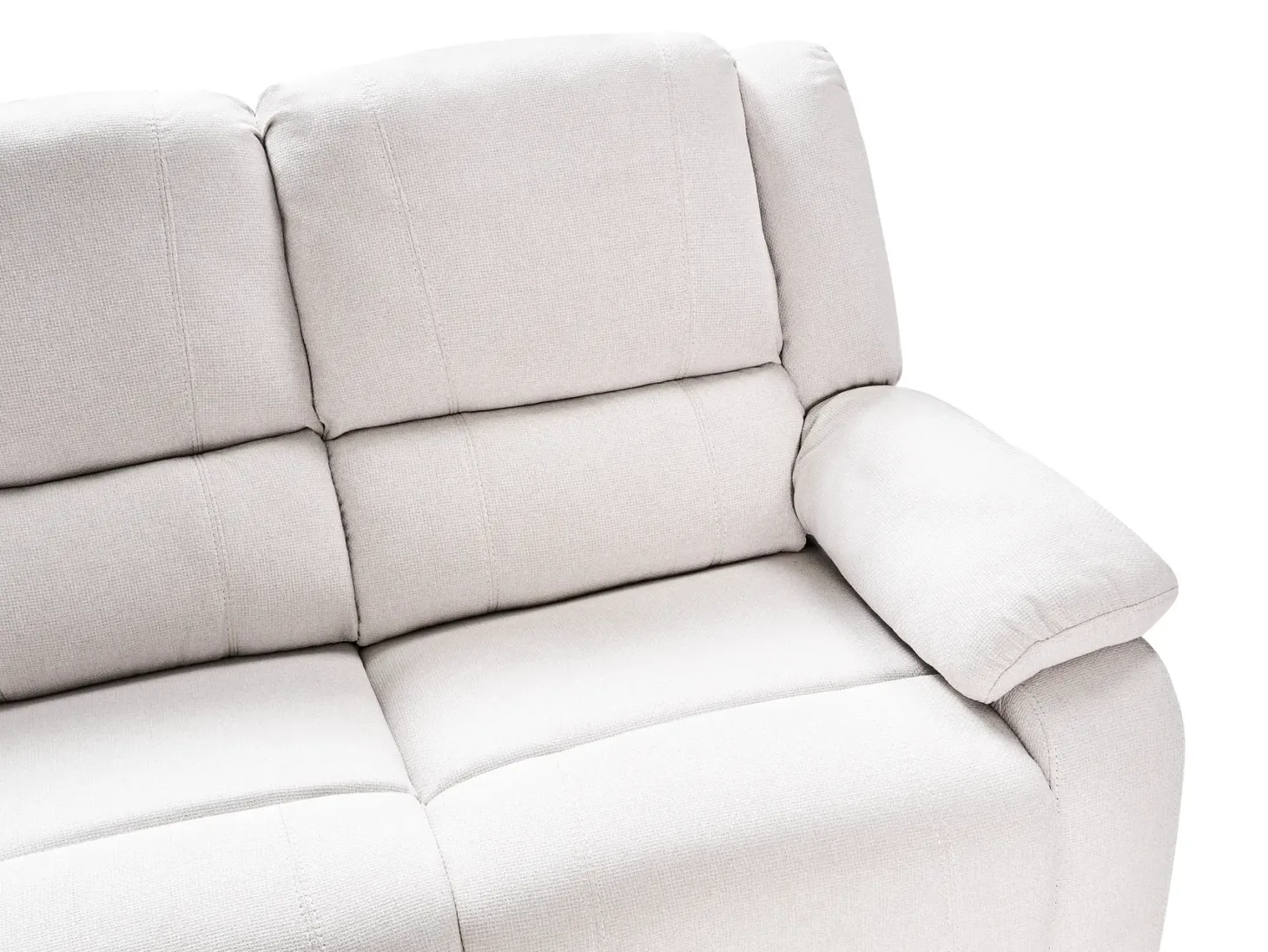 Manuel recliner hjørnesofa 5 personers ROKKE Lys Beige med USB-port Venstrevendt