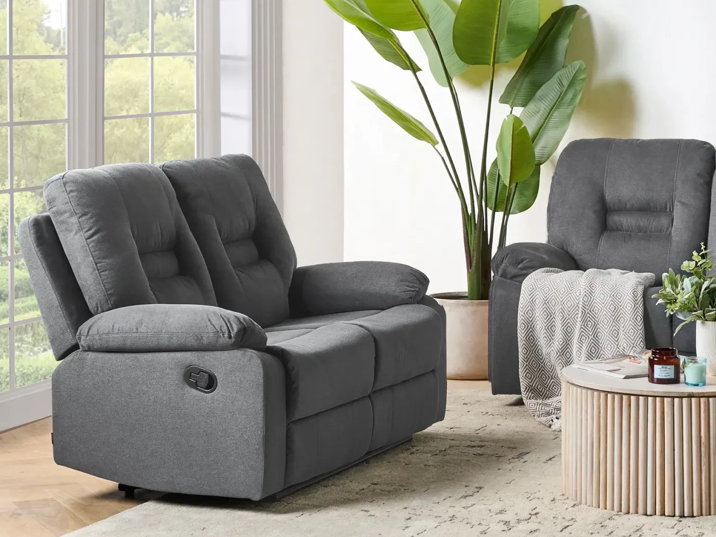Manuel recliner sofa 2 personers BERGEN Mørkegrå