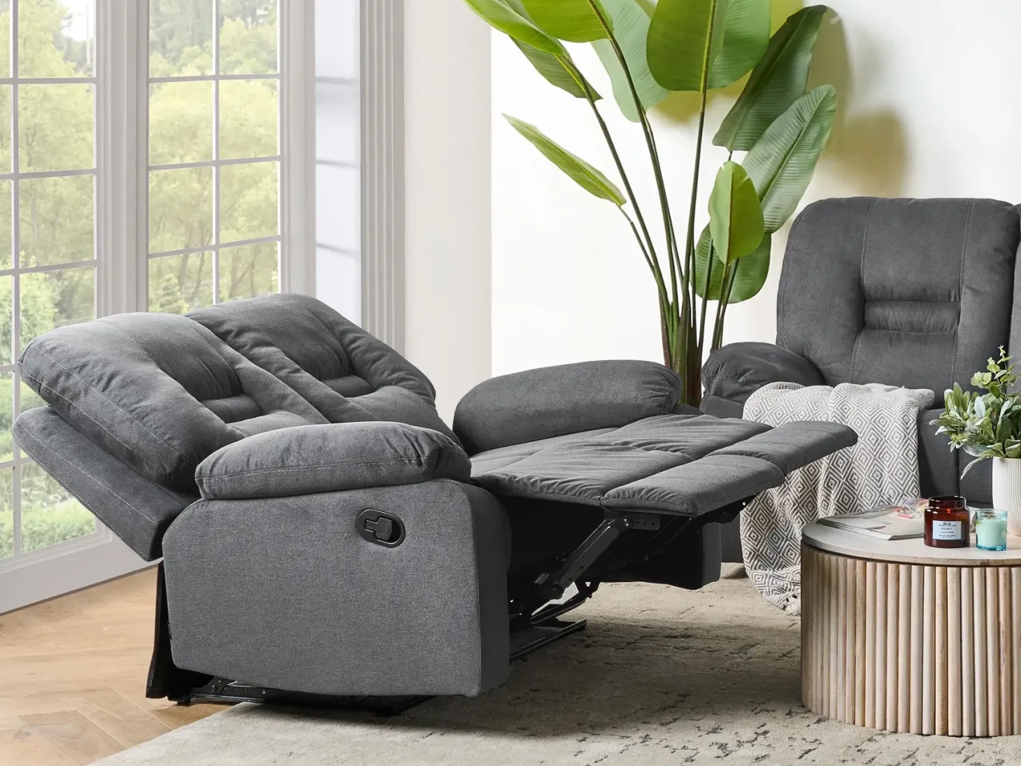 Manuel recliner sofa 2 personers BERGEN Mørkegrå