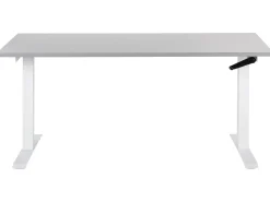 Manuelt justerbart hæve sænkebord DESTINES Grå/hvid 160 cm 72 cm