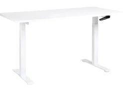 Manuelt justerbart hæve sænkebord DESTINES Hvid 160 cm 72 cm