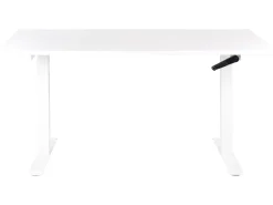 Manuelt justerbart hæve sænkebord DESTINES Hvid 160 cm 72 cm