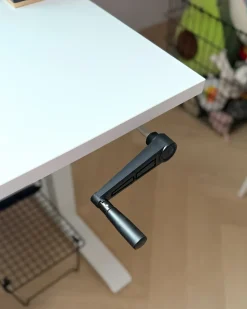 Manuelt justerbart hæve sænkebord DESTINES Hvid 160 cm 72 cm