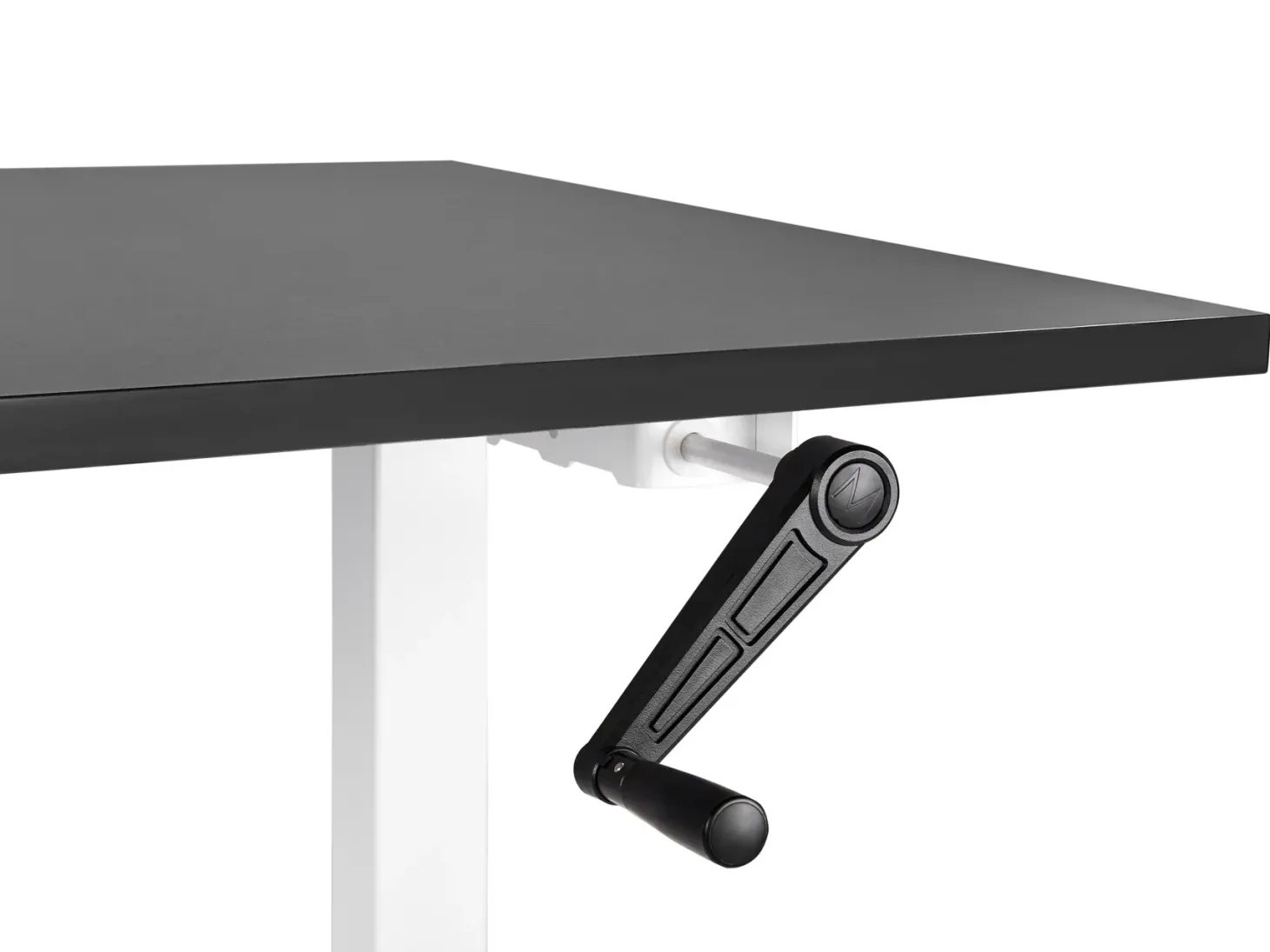 Manuelt justerbart hæve sænkebord DESTINES Sort/hvid 160 cm 72 cm