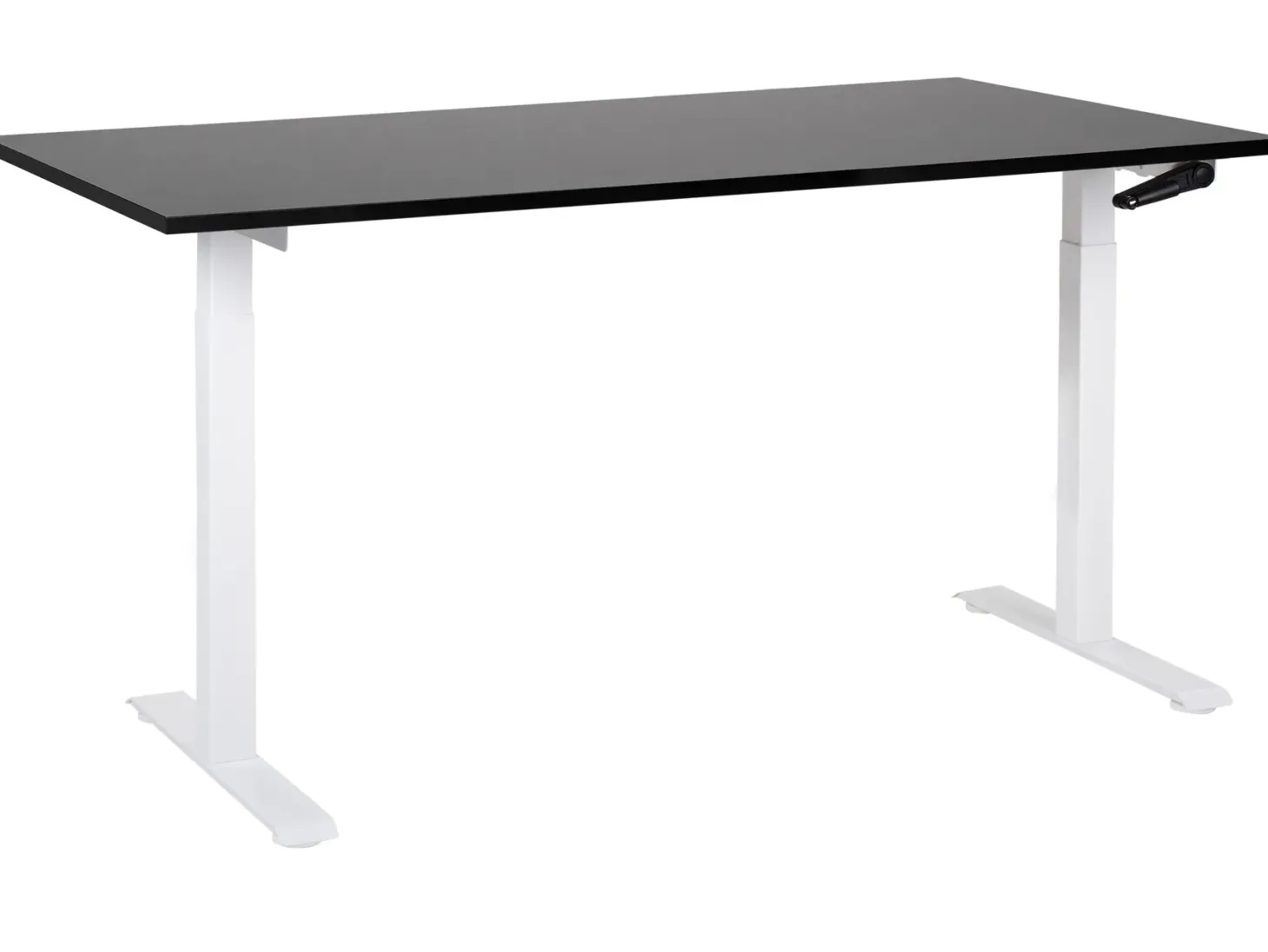 Manuelt justerbart hæve sænkebord DESTINES Sort/hvid 160 cm 72 cm