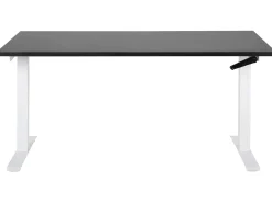 Manuelt justerbart hæve sænkebord DESTINES Sort/hvid 160 cm 72 cm