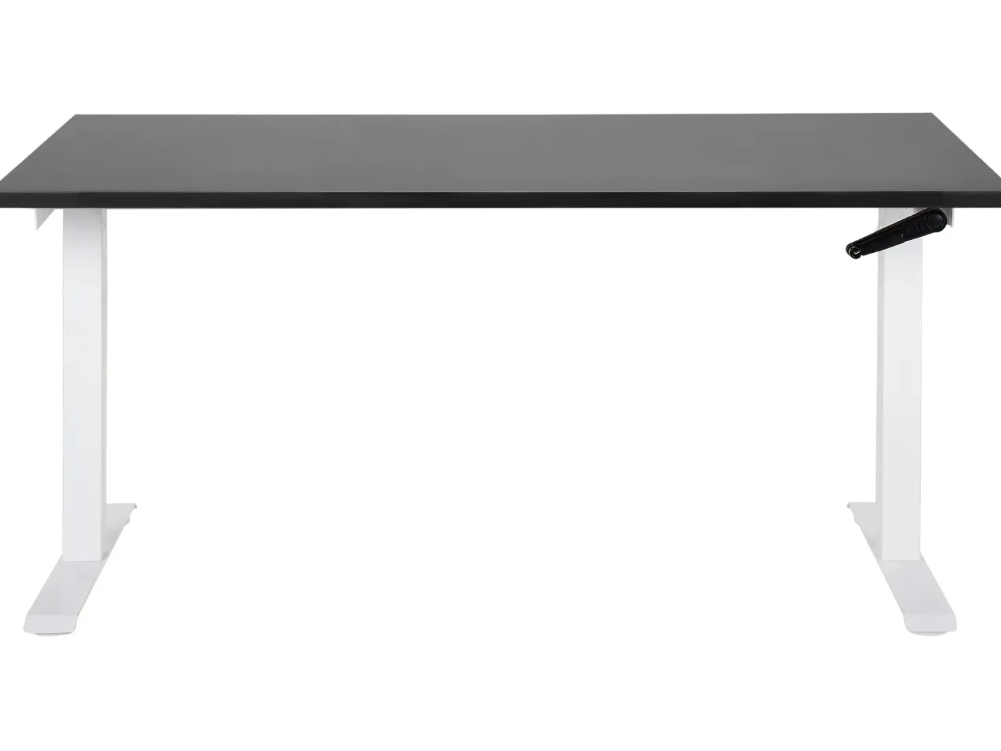 Manuelt justerbart hæve sænkebord DESTINES Sort/hvid 160 cm 72 cm