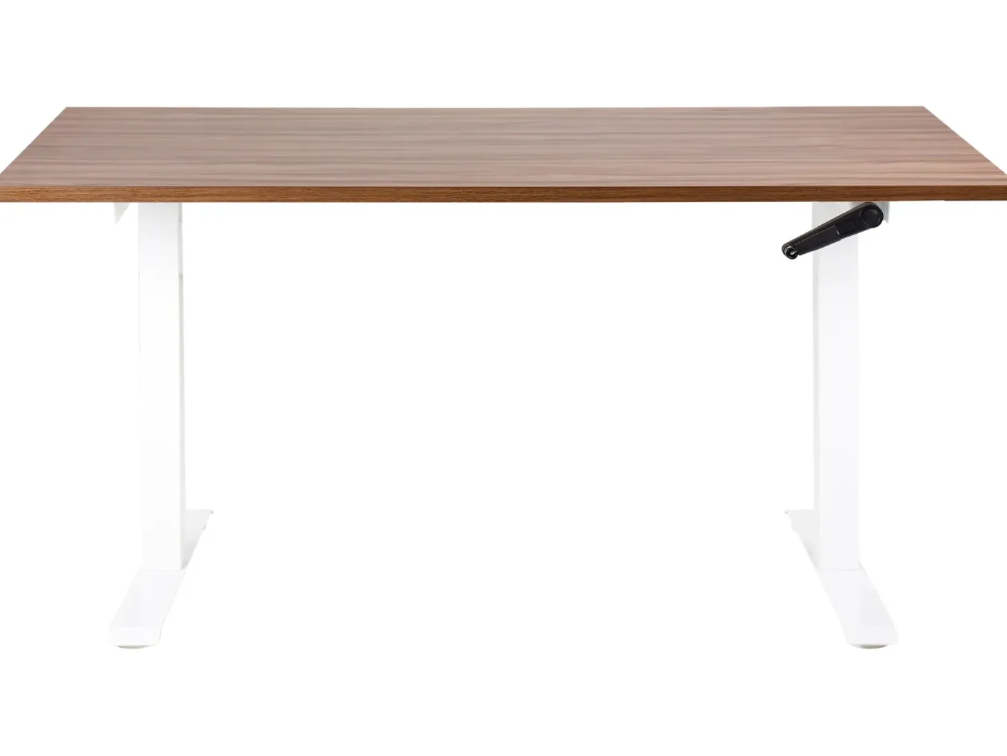 Manuelt justerbart hæve sænkebord DESTINES Brun/hvid 160 cm 72 cm