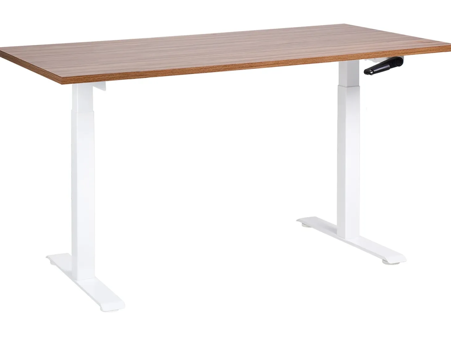 Manuelt justerbart hæve sænkebord DESTINES Brun/hvid 160 cm 72 cm