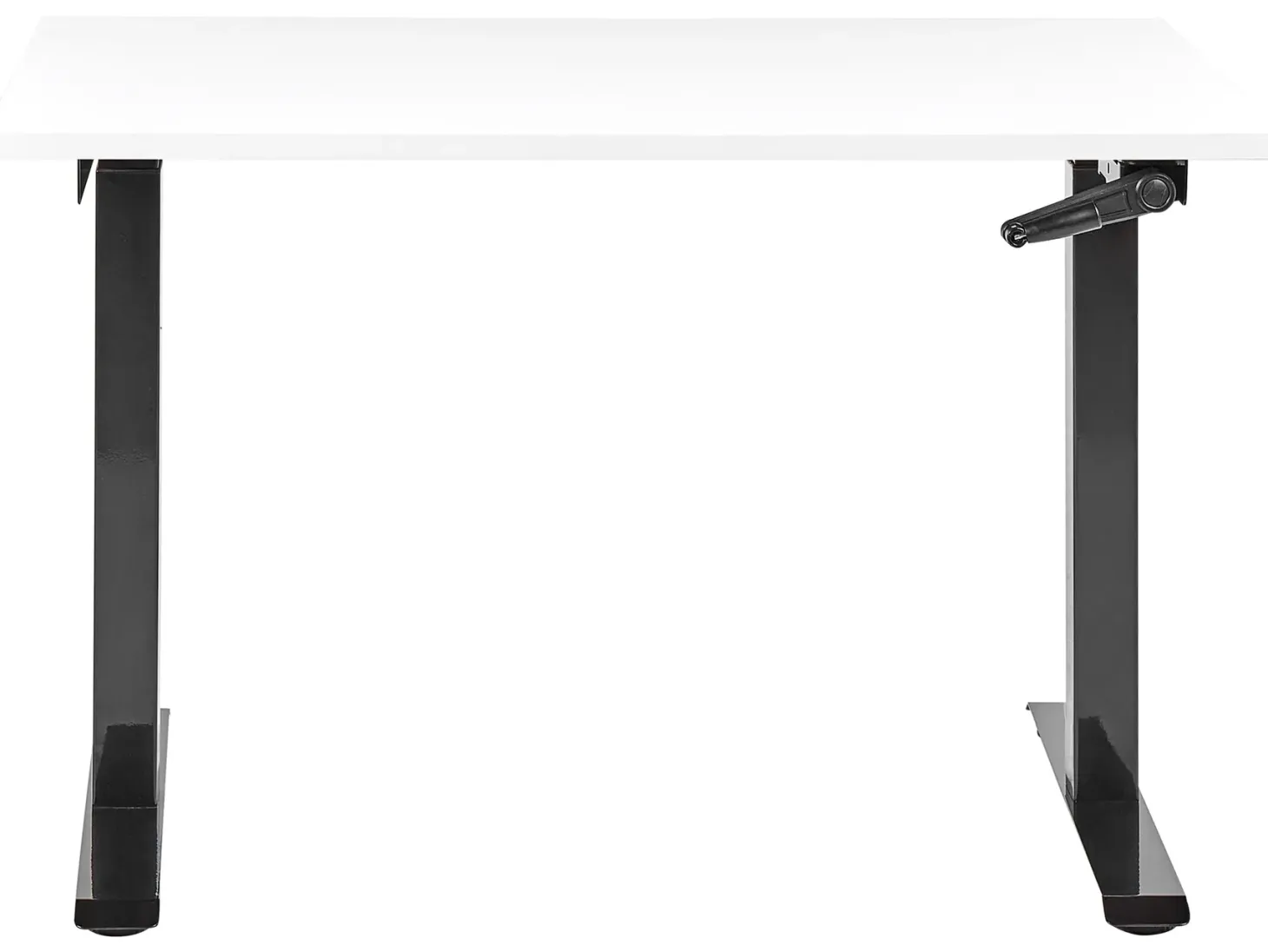 Manuelt justerbart hæve sænkebord DESTINES Hvid/sort 120 cm 72 cm