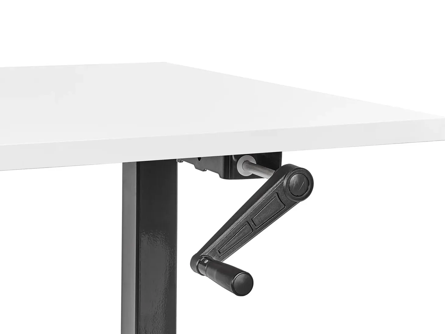 Manuelt justerbart hæve sænkebord DESTINES Hvid/sort 120 cm 72 cm