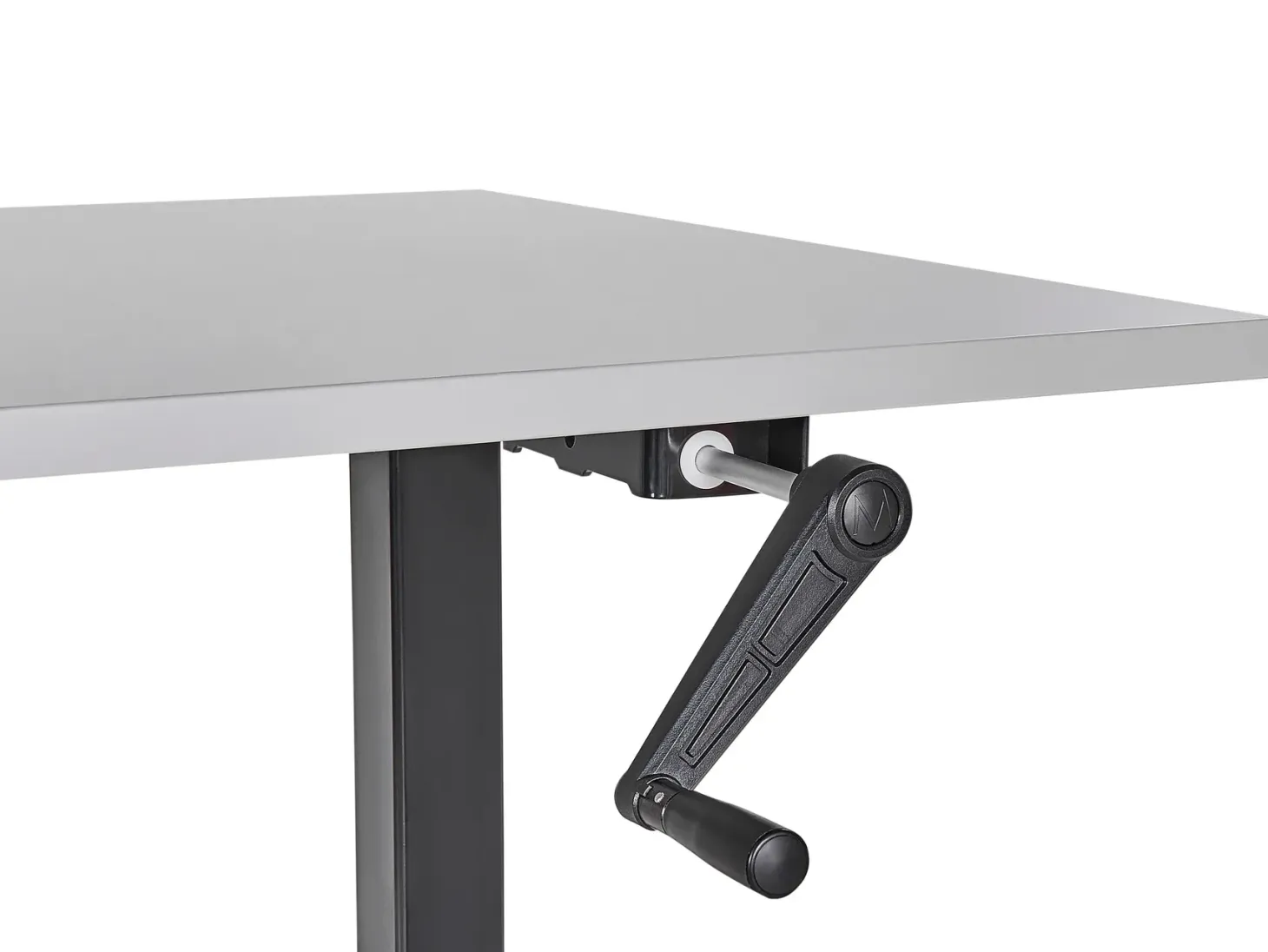 Manuelt justerbart hæve sænkebord DESTINES Grå/sort 160 cm 72 cm