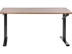 Manuelt justerbart hæve sænkebord DESTINES Brun/sort 160 cm 72 cm