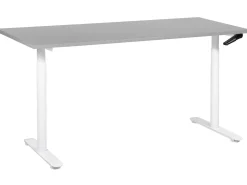 Manuelt justerbart hæve sænkebord DESTINAS Grå/hvid 160 cm 72 cm