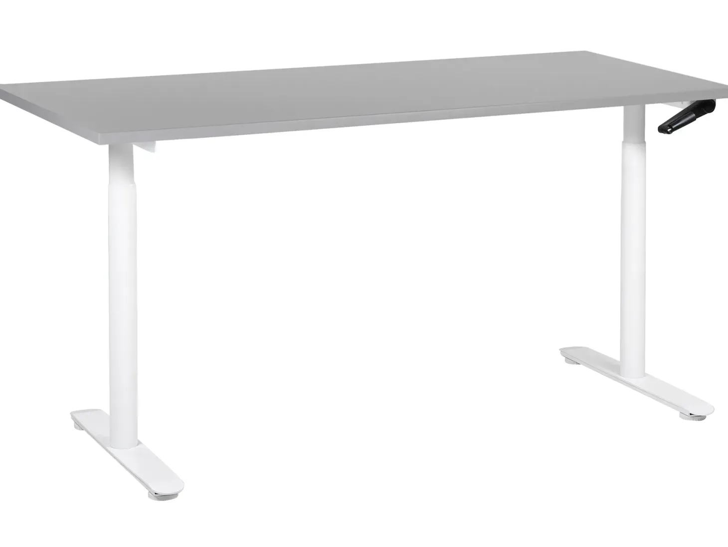 Manuelt justerbart hæve sænkebord DESTINAS Grå/hvid 160 cm 72 cm