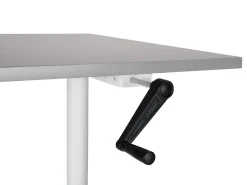 Manuelt justerbart hæve sænkebord DESTINAS Grå/hvid 160 cm 72 cm