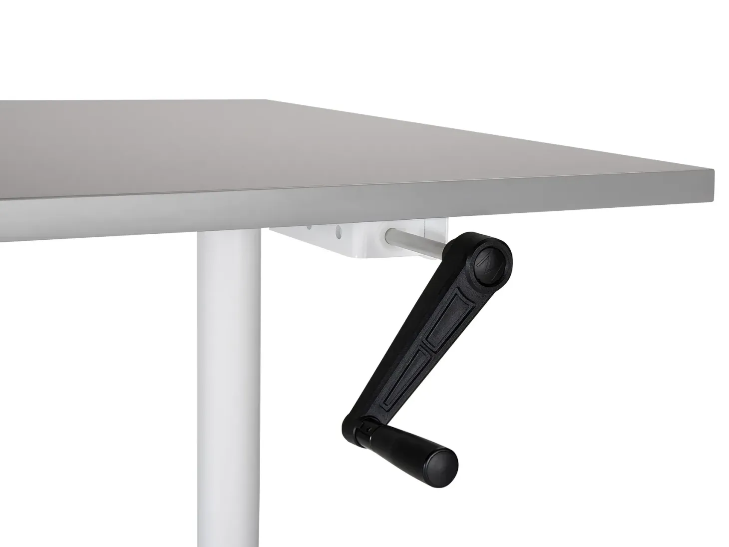 Manuelt justerbart hæve sænkebord DESTINAS Grå/hvid 160 cm 72 cm