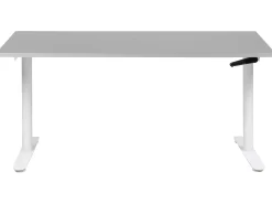 Manuelt justerbart hæve sænkebord DESTINAS Grå/hvid 160 cm 72 cm