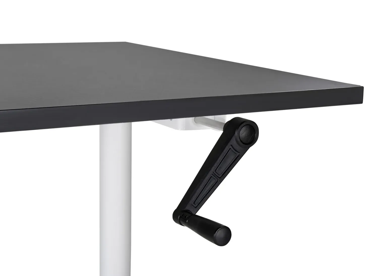 Manuelt justerbart hæve sænkebord DESTINAS Sort/hvid 160 cm 72 cm