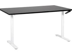 Manuelt justerbart hæve sænkebord DESTINAS Sort/hvid 160 cm 72 cm