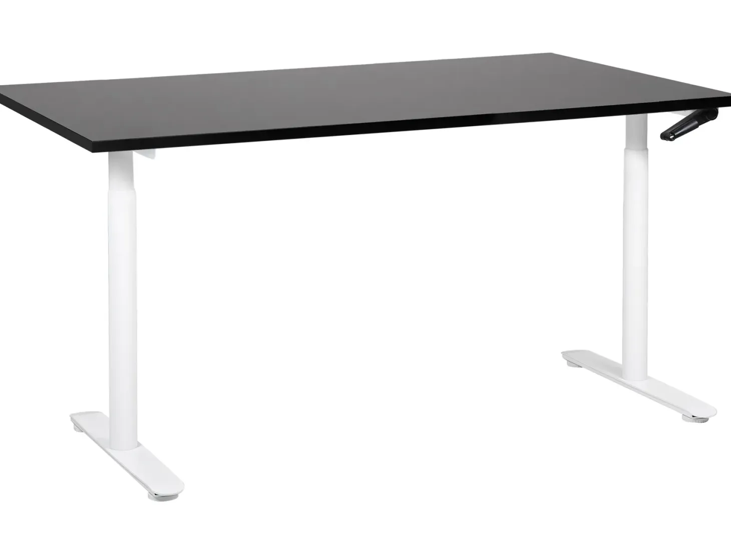 Manuelt justerbart hæve sænkebord DESTINAS Sort/hvid 160 cm 72 cm