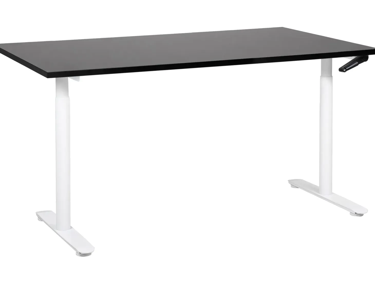 Manuelt justerbart hæve sænkebord DESTINAS Sort/hvid 160 cm 72 cm