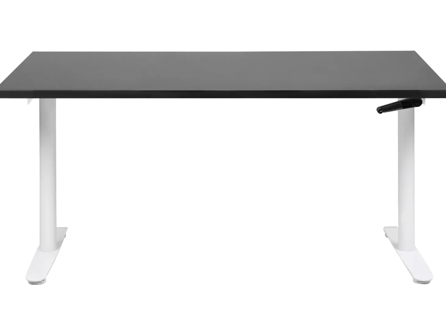 Manuelt justerbart hæve sænkebord DESTINAS Sort/hvid 160 cm 72 cm