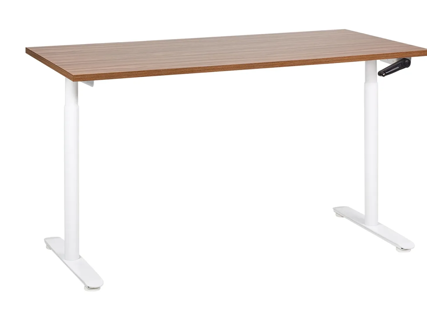 Manuelt justerbart hæve sænkebord DESTINAS Brun/hvid 160 cm 72 cm