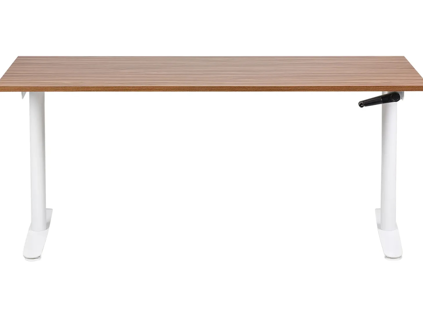 Manuelt justerbart hæve sænkebord DESTINAS Brun/hvid 160 cm 72 cm