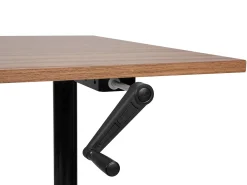 Manuelt justerbart hæve sænkebord DESTINAS Brun/sort 120 cm 72 cm