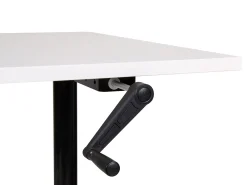 Manuelt justerbart hæve sænkebord DESTINAS Hvid/sort 160 cm 72 cm