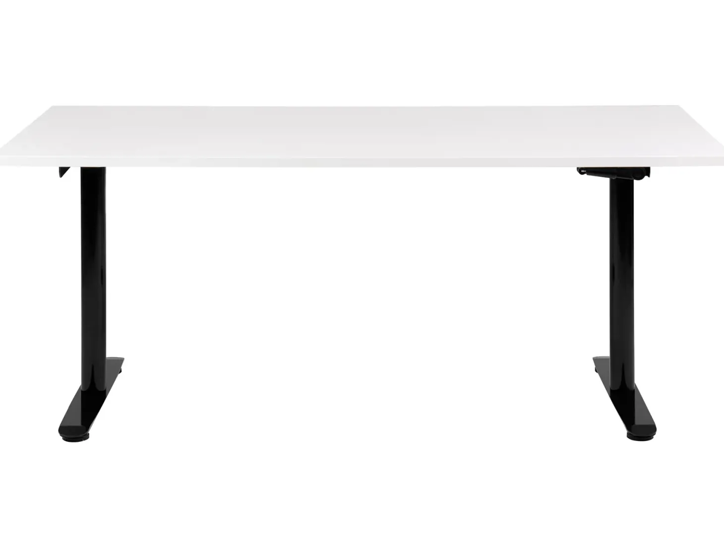 Manuelt justerbart hæve sænkebord DESTINAS Hvid/sort 160 cm 72 cm