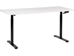 Manuelt justerbart hæve sænkebord DESTINAS Hvid/sort 160 cm 72 cm