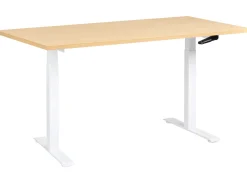 Manuelt justerbart hæve sænkebord DESTINES Lysebrun/hvid 160 cm 72 cm