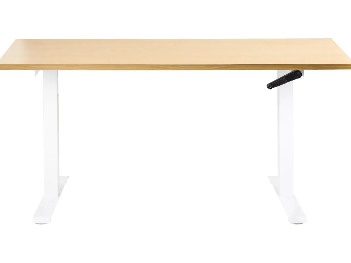 Manuelt justerbart hæve sænkebord DESTINES Lysebrun/hvid 160 cm 72 cm