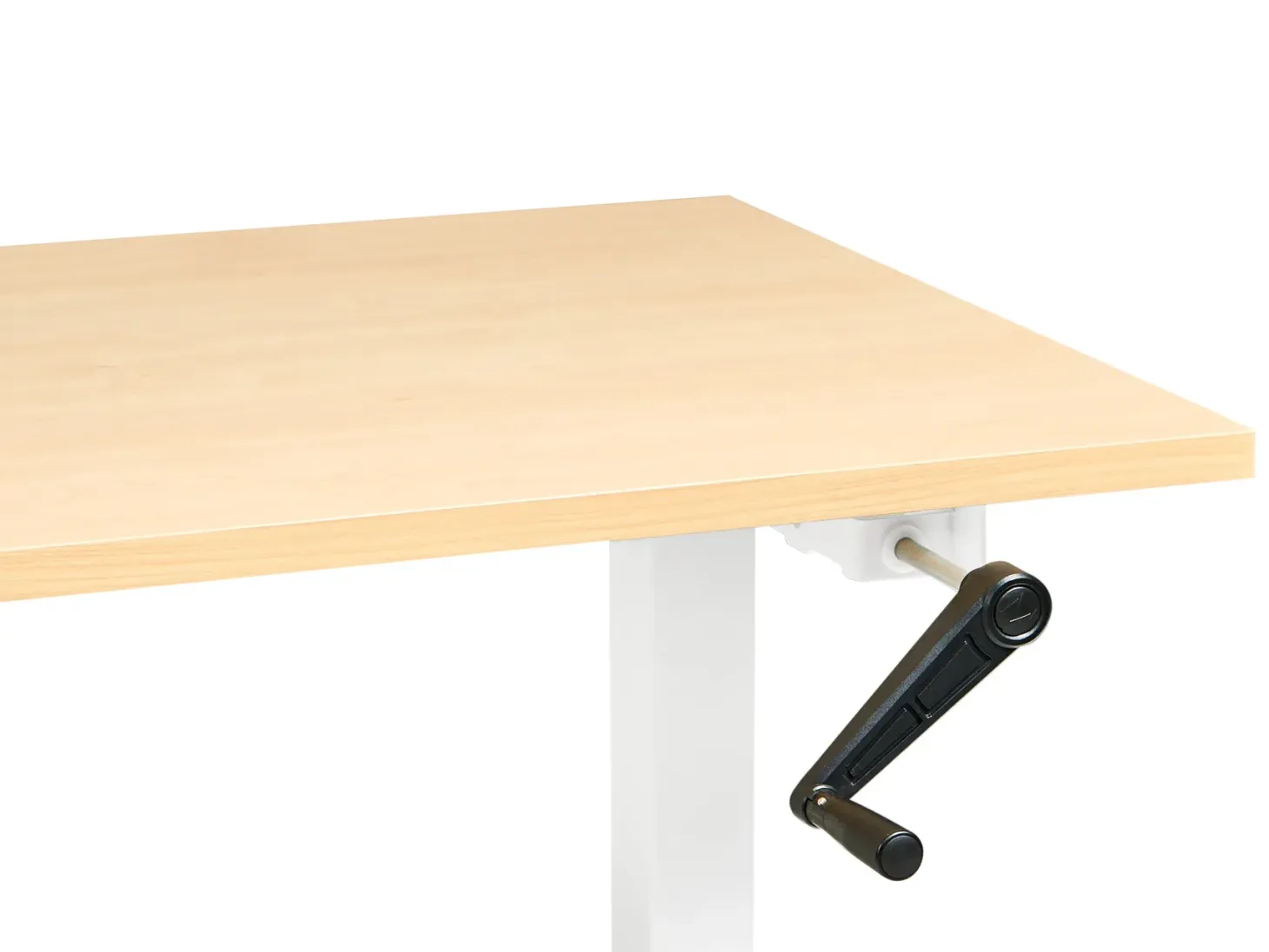 Manuelt justerbart hæve sænkebord DESTINES Lysebrun/hvid 160 cm 72 cm