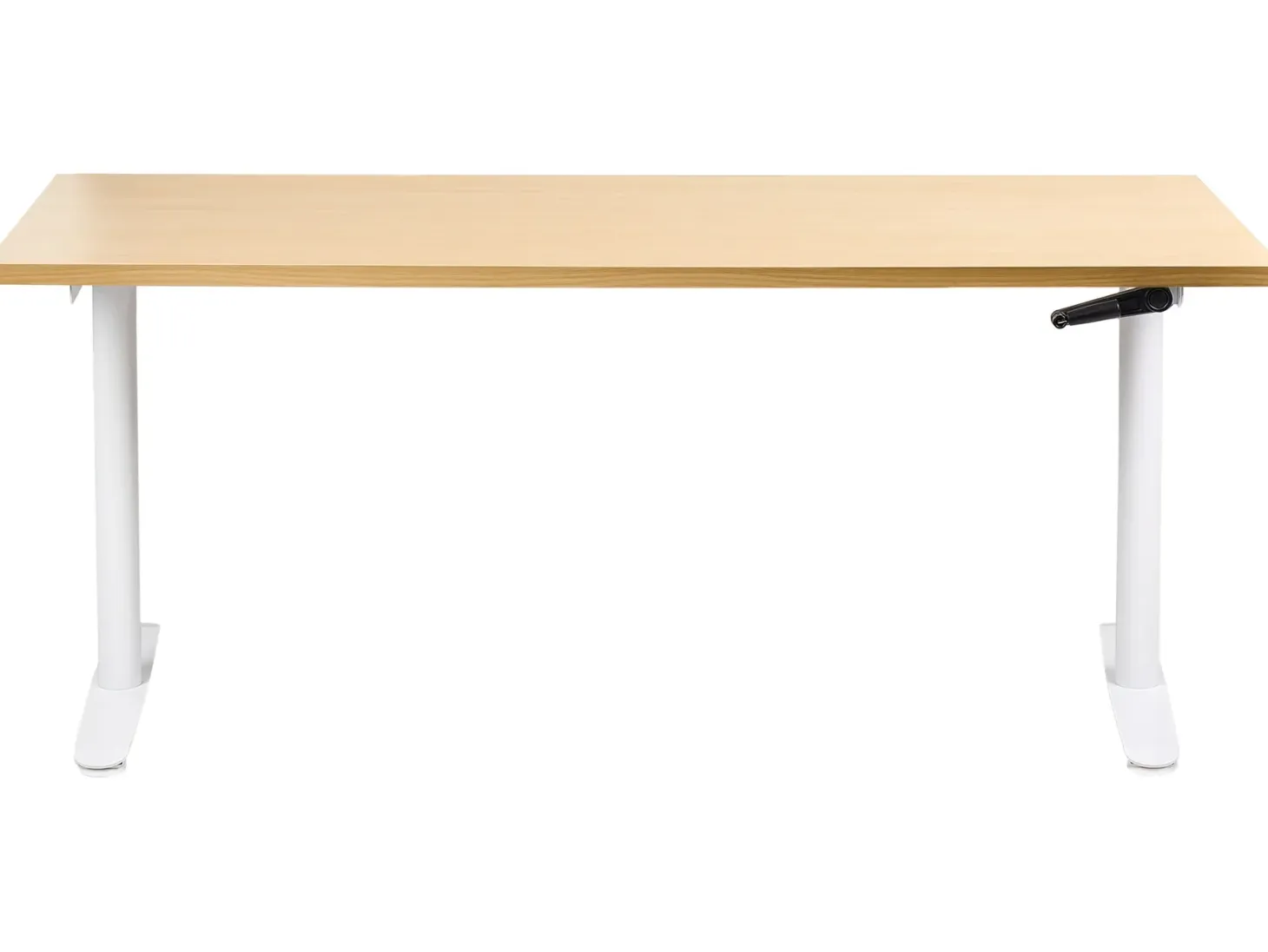 Manuelt justerbart hæve sænkebord DESTINAS Lysebrun/hvid 160 cm 72 cm