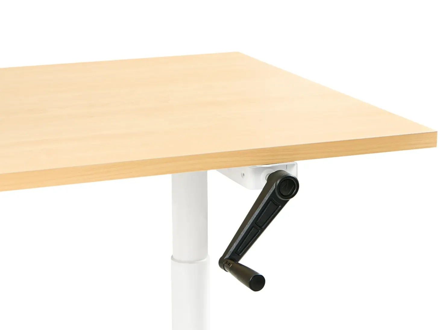 Manuelt justerbart hæve sænkebord DESTINAS Lysebrun/hvid 160 cm 72 cm
