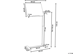 Manuelt justerbart hæve sænkebord til bærbar computer SCHOLA Brun/sort 70 cm 40 cm