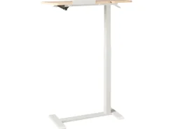 Manuelt justerbart hæve sænkebord til bærbar computer SCHOLA Lysebrun/hvid 70 cm 40 cm
