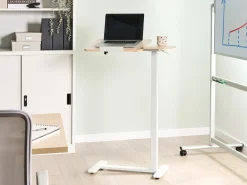 Manuelt justerbart hæve sænkebord til bærbar computer SCHOLA Lysebrun/hvid 70 cm 40 cm