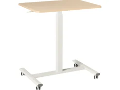 Manuelt justerbart hæve sænkebord til bærbar computer ACADEMIA Lysebrun/hvid 65 cm 48 cm