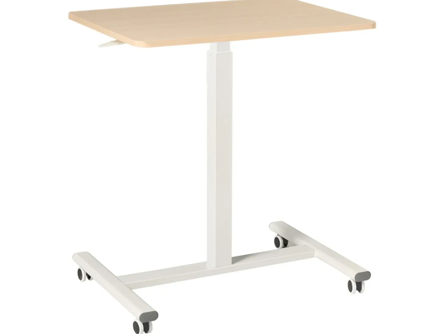 Manuelt justerbart hæve sænkebord til bærbar computer ACADEMIA Lysebrun/hvid 65 cm 48 cm