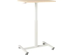 Manuelt justerbart hæve sænkebord til bærbar computer ACADEMIA Lysebrun/hvid 65 cm 48 cm