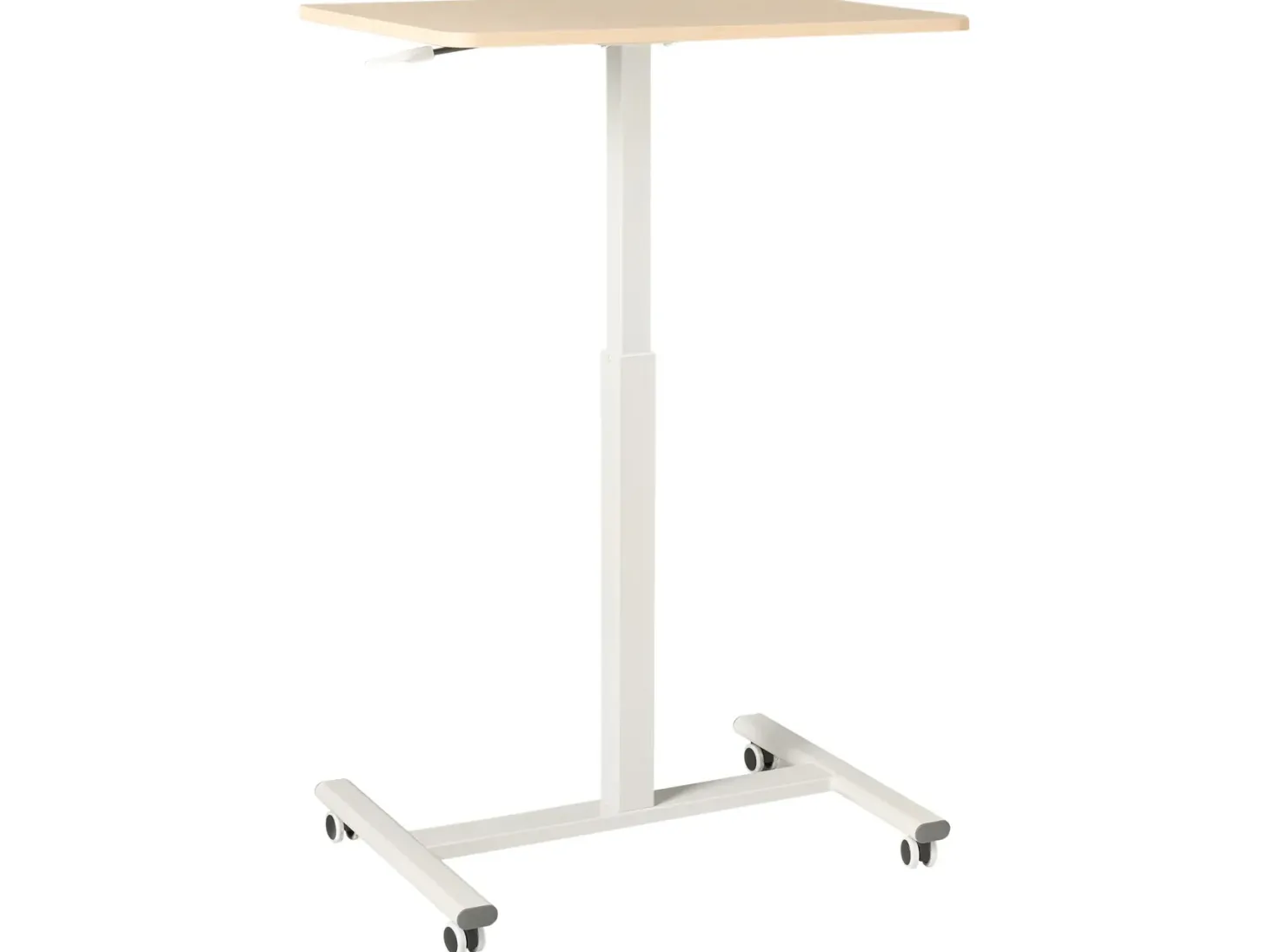 Manuelt justerbart hæve sænkebord til bærbar computer ACADEMIA Lysebrun/hvid 65 cm 48 cm