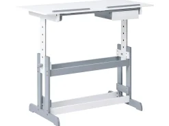 Manuelt justerbart hæve sænkebord NANNUP Hvid 110 cm 53 cm
